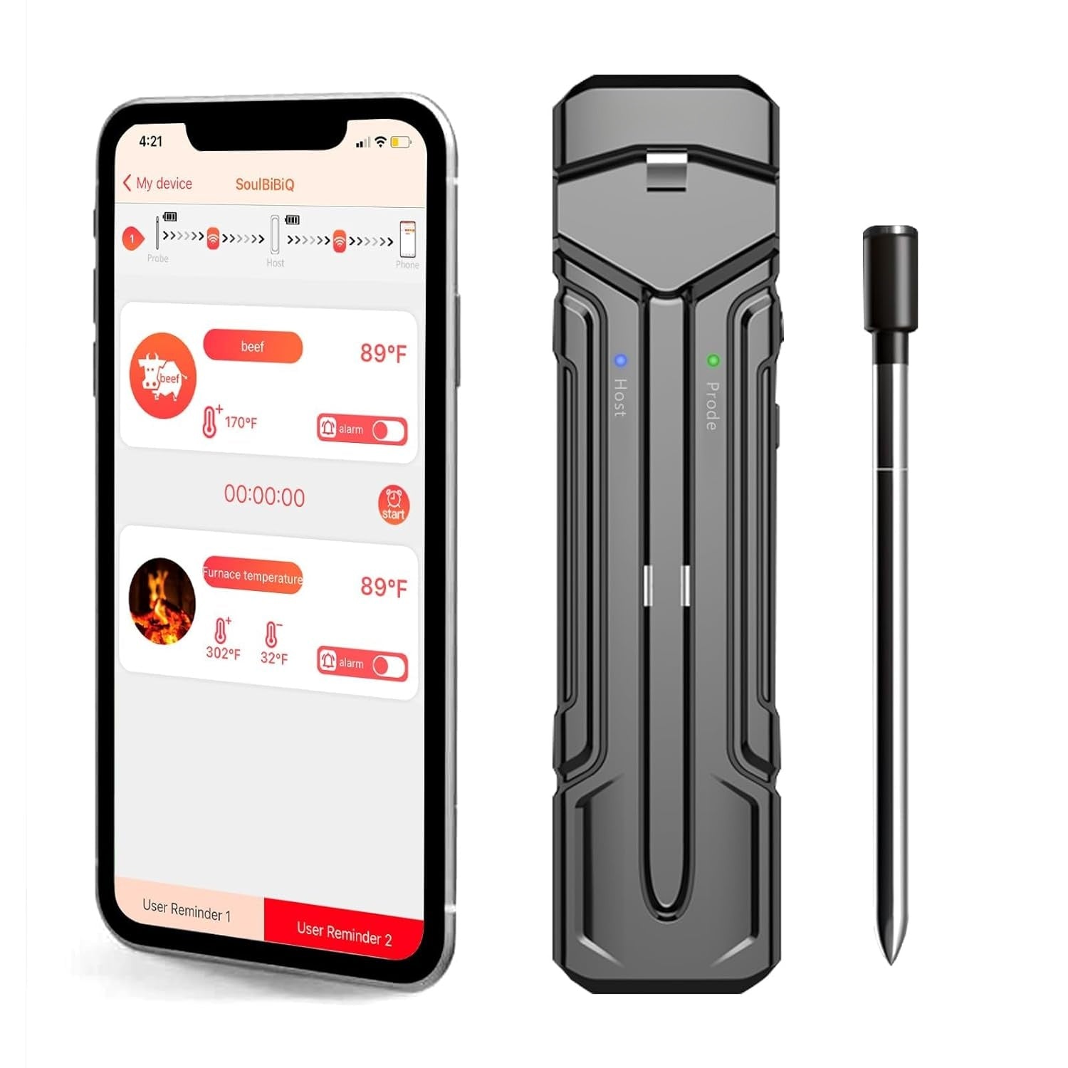 🔥Smart Grill Master Kit💥 262FT Bluetooth Range✨ 2-in-1 Probe Tech🌪️ APP Alerts for Perfect Steaks | TikTok's #1 BBQ Tool 🔥Smart Grill Master Kit💥 262FT Bluetooth Range✨ 2-in-1 Probe Tech🌪️ APP Alerts for Perfect Steaks | TikTok's #1 BBQ Tool